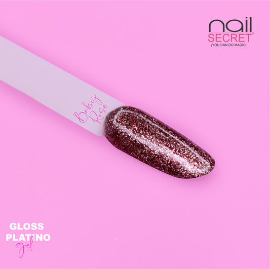 GLOSS PLATINO GEL - BABY ROSE 5GRS