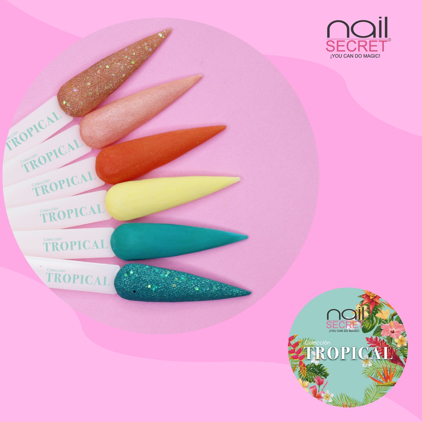 ACRYLIC COLLECTION - TROPICAL - 5PCS