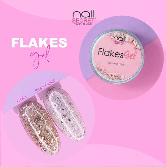 FLAKES GEL - ROSE GOLD 5GRS